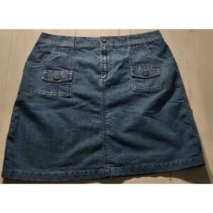 Women's Cherokee Denim Skirt With‎ Pockets Size 18